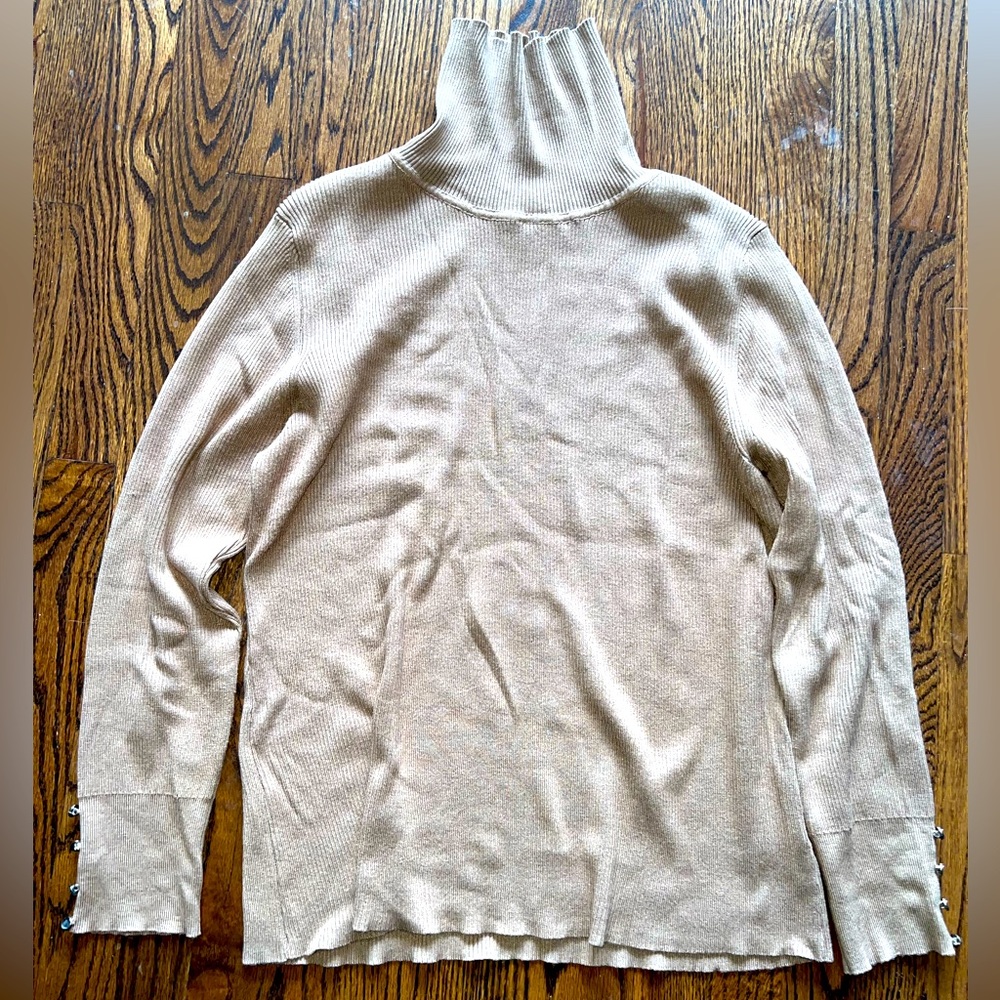 Lety & Me Lightweight Turtleneck Sweater Camel color Size XXL